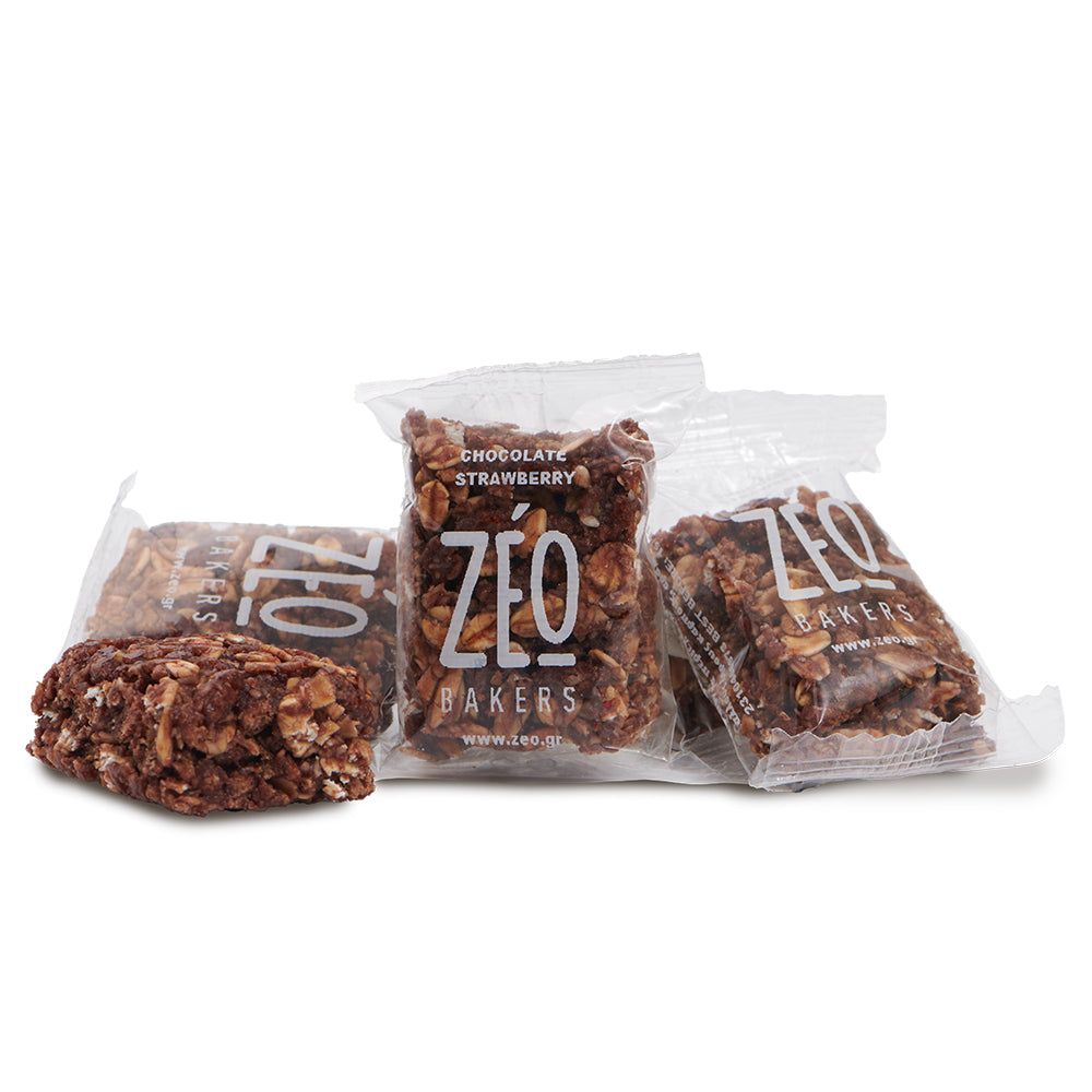 Mini bars med jordgubb & choklad