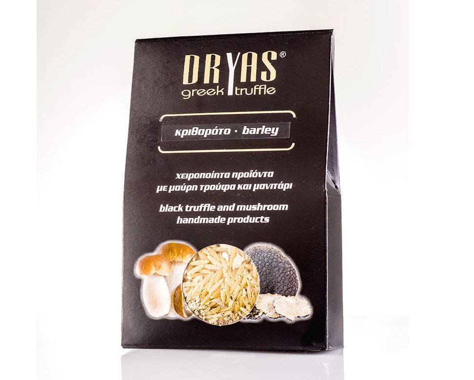 Pasta orzo with mushroom and black truffle - Mediterranean Deli