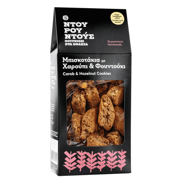 Biscotti med hasselnöt och Johannesbröd, 150gr