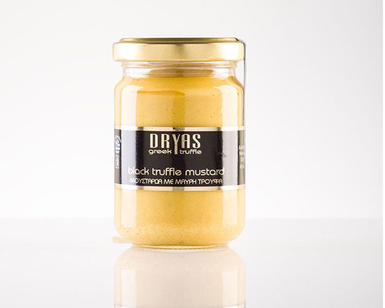 Senap med svart tryffel, 130gr - Mediterranean Deli