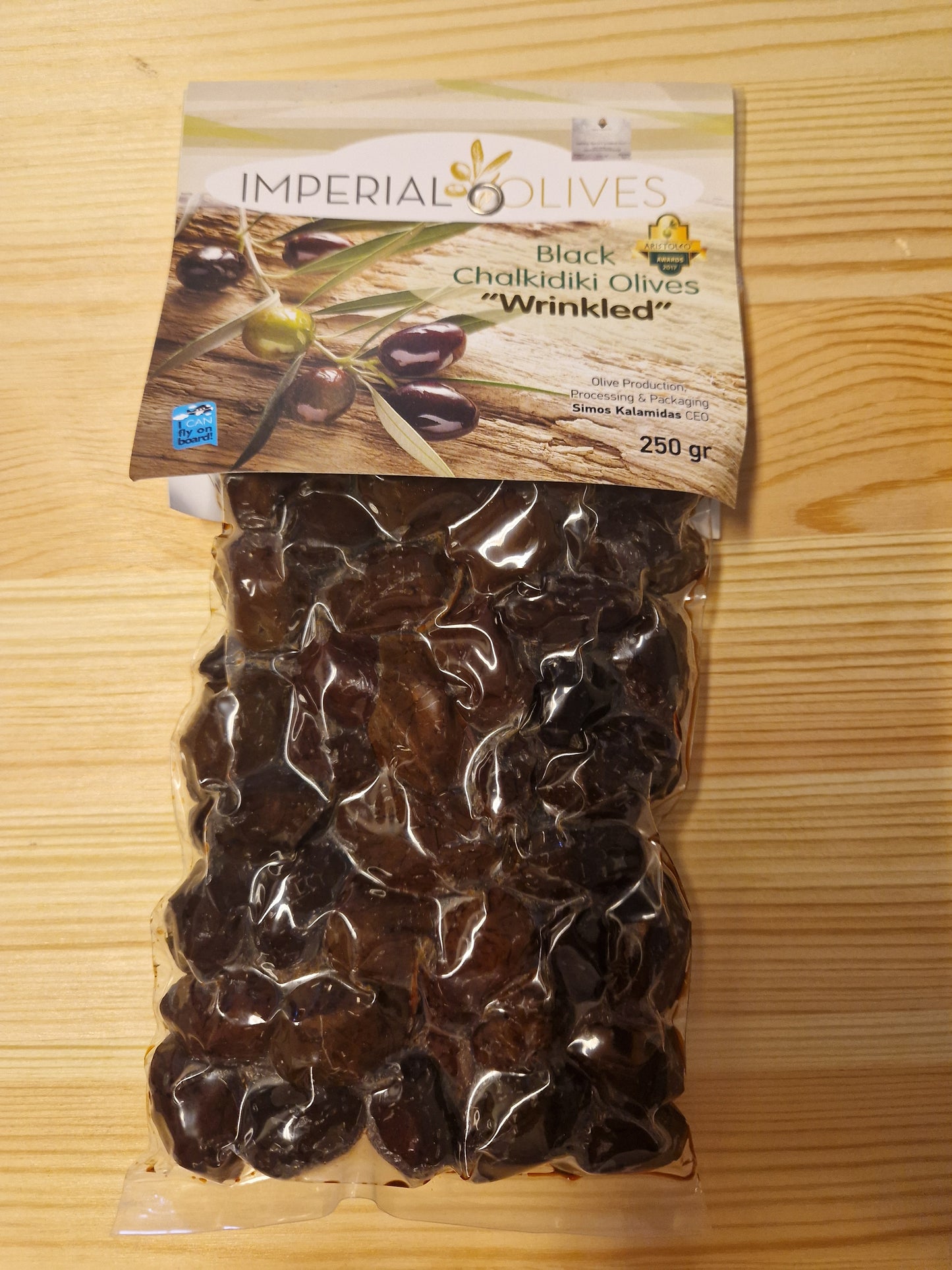 Svarta oliver Chalkidikis (wrinkled), 250gr