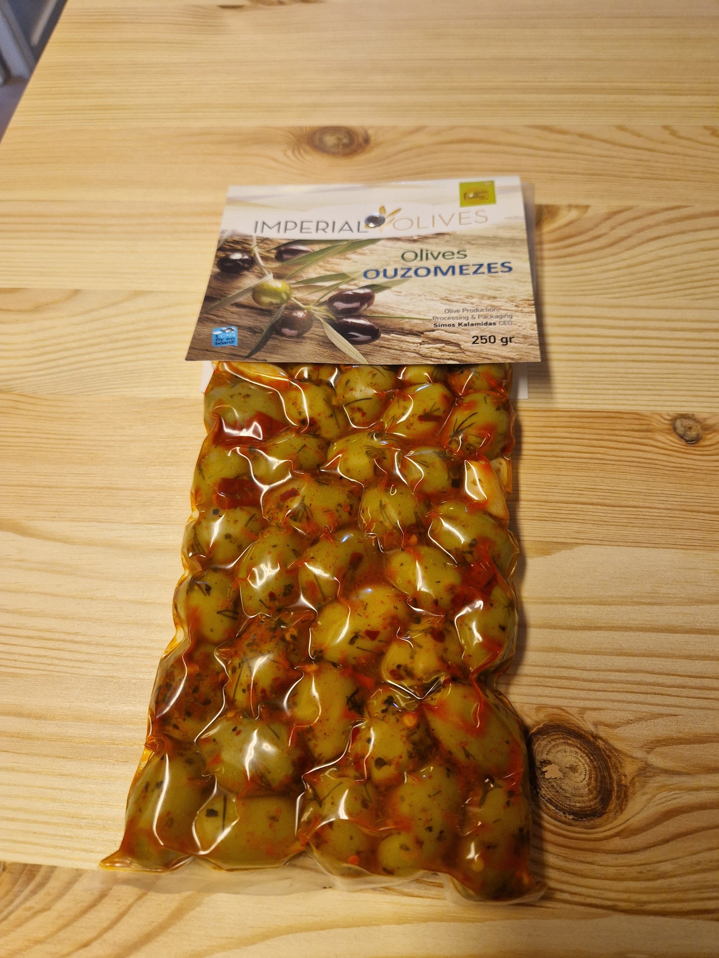 Gröna oliver Chalkidikis  Ouzomezes, 250gr