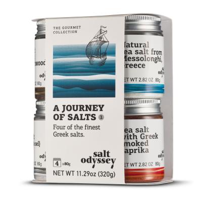 Fyra av de finaste grekiska salterna 4x80gr (Greek edition)