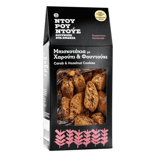 Biscotti med hasselnöt och Johannesbröd, 150gr