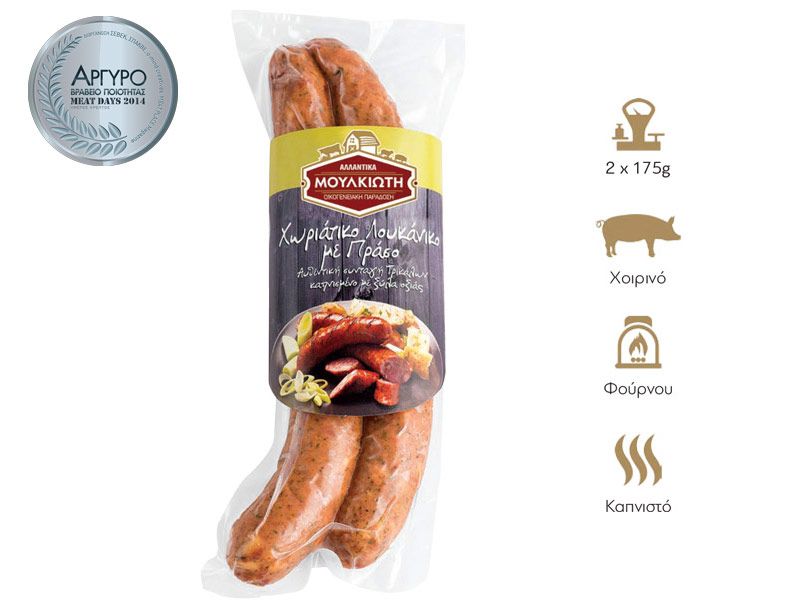 Fläskkorv med purjolök