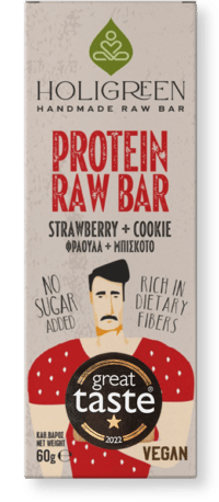 Handgjord Protein Raw Bar - Jordgubb – Biscuit